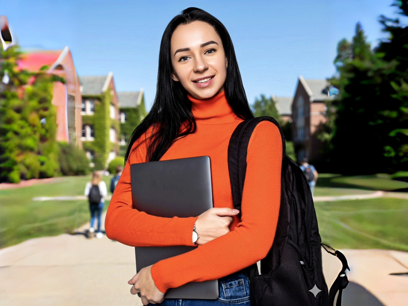 Students abroad at university campus